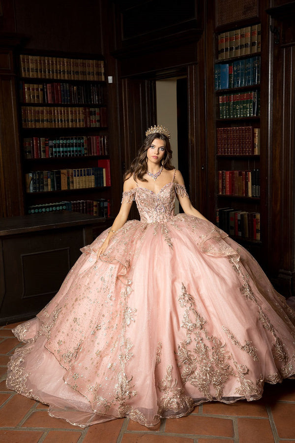 Bella Princess Rose Gold/Gold Quinceanera Dresses