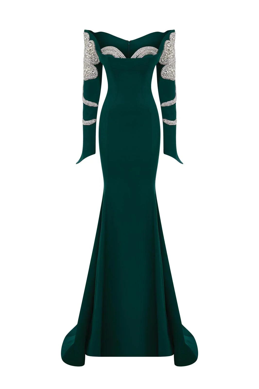 Fouad Sarkis 2858 Strapless Mermaid Gown with Tassel Embellishments