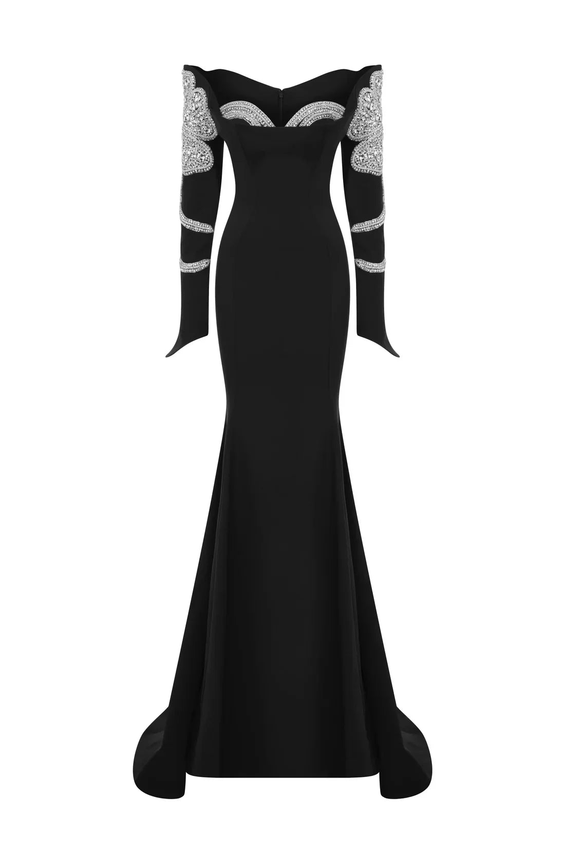 Fouad Sarkis 2858 Strapless Mermaid Gown with Tassel Embellishments