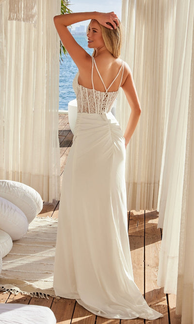 Nox Anabel Y1550 Lace Corset Long Prom Dress