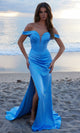 Nox Anabel Y1553: Chic Off-Shoulder Corset Gown for Prom