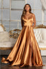A-line Satin Long Evening Gown - SIENNA / XS