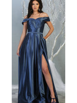 A-line Metallic Formal Unique Dress