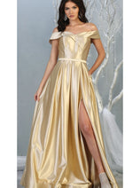 A-line Metallic Formal Unique Dress