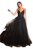 A-Line Pageant Gown 2025 Embellished Formal Evening Dress - BLACK / XXS - Dress