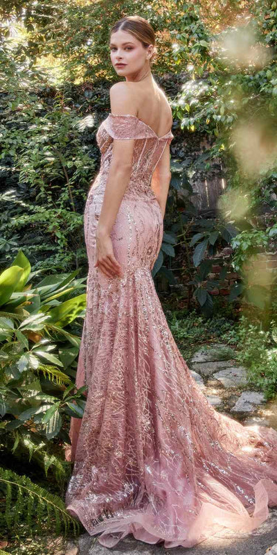 Andrea & Leo A1107 Long Off-Shoulder Lace Gown