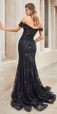 Andrea & Leo A1107 Long Off-Shoulder Lace Gown