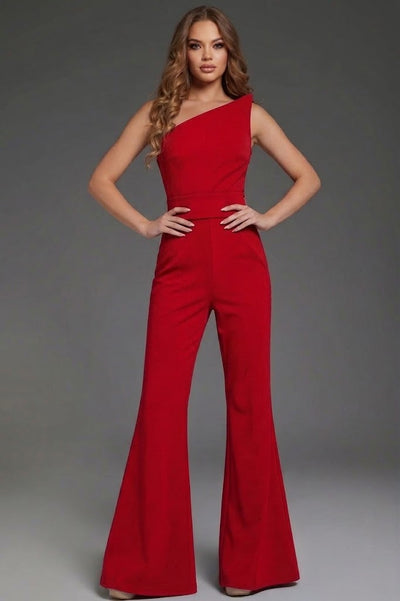 Jovani 43567 Strapless Asymmetric Formal Jumpsuit