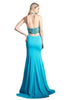 Adorned High Halter Fitted Evening Gown 2025 Elegant Formal Dress - Jade / 2 - Prom