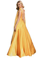 Affordable Soft Satin Prom A-Line Gown 2025 Elegant Evening Dress - Yellow / 4 - Prom