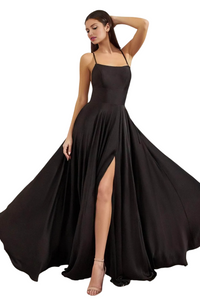 Prom Dress 2025 Scoop Neck Slit Elegant Evening Gown