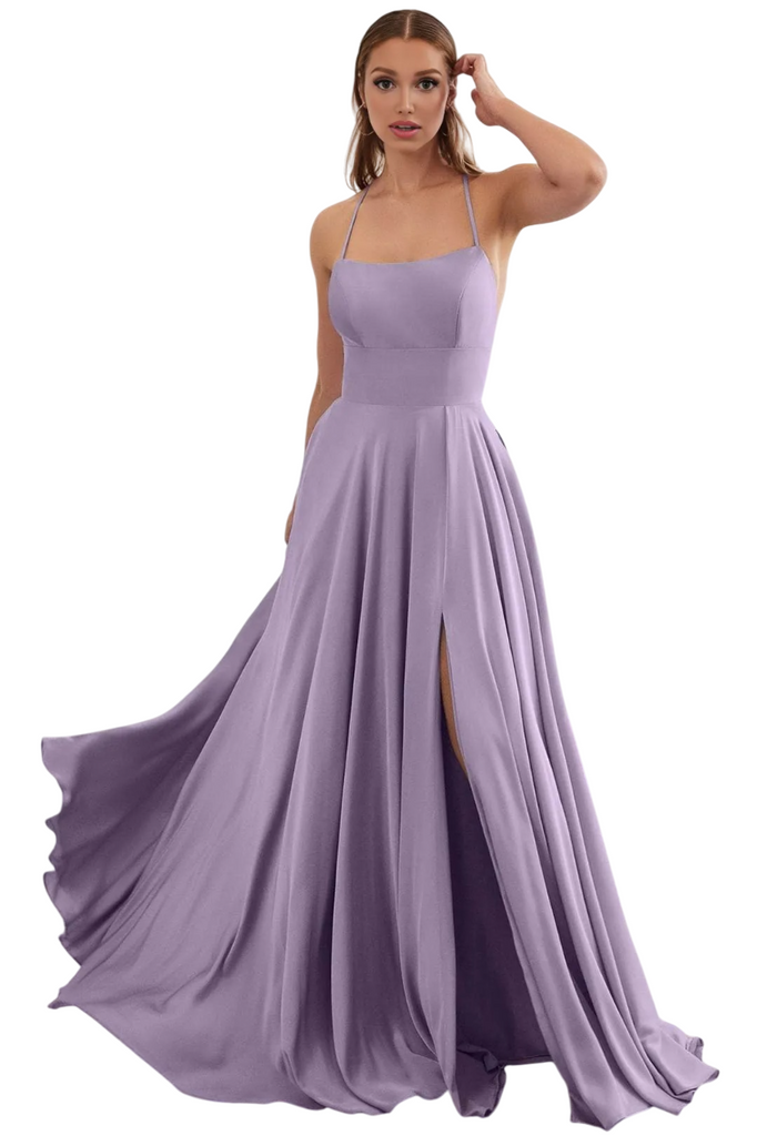 Prom Dress 2025 Scoop Neck Slit Elegant Evening Gown