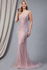 Amelia Couture 2103 Sleeveless Mermaid Evening Gown - ROSE / 2