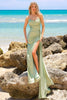Amelia Couture 3013 Side Cape Evening Pageant Gown - SAGE / 2 - Dress
