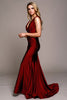 Amelia Couture 370 Sleeveless Bodycon Stretchy Bridesmaids Dress - BURGUNDY / 4 - Dress