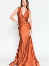 Burnt Orange Bridesmaid Dresses-Inexpensive Amelia Couture 370 Bodycon