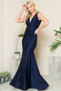 Amelia Couture 370 Sleeveless Bodycon Stretchy Bridesmaids Dress - NAVY / 2 - Dress