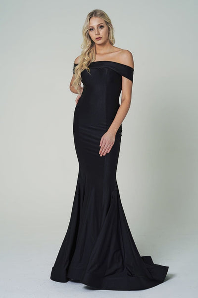 Off the Shoulder Bodycon Dress - LAA373 - BLACK / 2