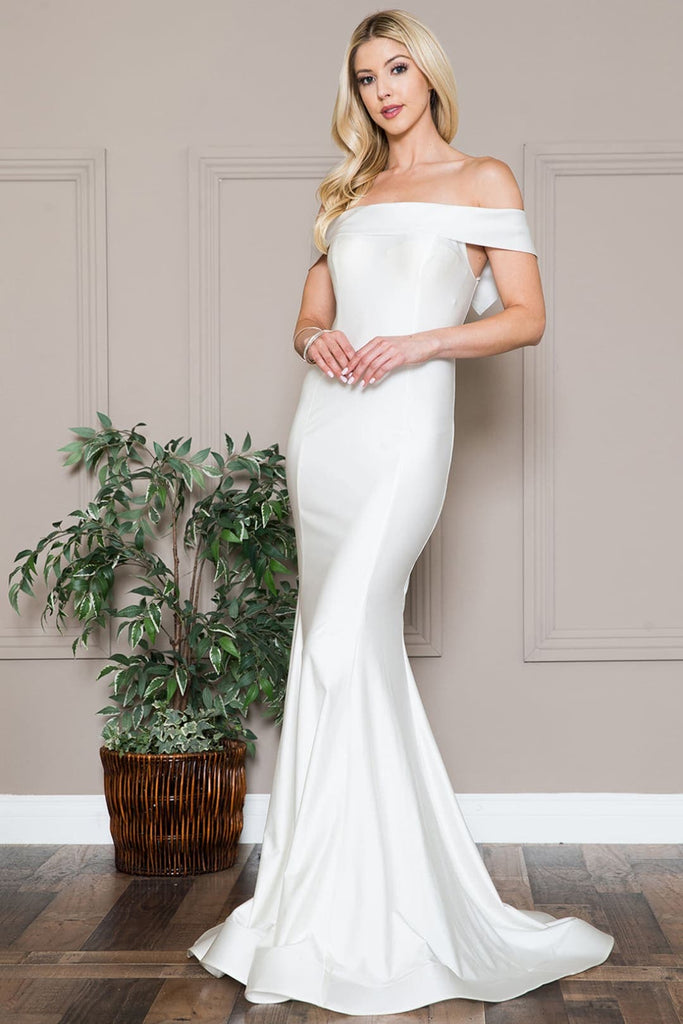 Bodycon Bridal Dress - WHITE / 2
