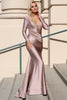 Stretchy Evening Prom Gown - DUSTY ROSE / 2