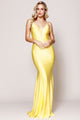 Deep V-neckline Bodycon Dress - BANANA / 2
