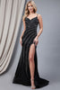 Amelia Couture 397 Strappy Back Red carpet Gown - Black / 2