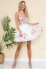 Amelia Couture AC5038S V-neck A-line Short Dress - WHITE