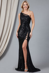 One Shoulder Sequin Dress