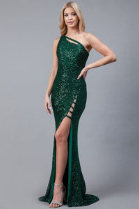 One Shoulder Sequin Dress