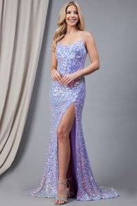 Sequined Prom Gown - LAA5046 - LILAC