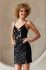 Amelia Couture 5057S V-Neck Sleeveless Sequin Homecoming Dress - Dress