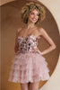 Amelia Couture 5058S Strapless Glitter Homecoming Ruffle Dress - Dress