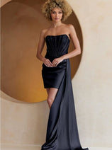 Amelia Couture 5060S Scoop Neck Corset Ruched Short Party Dress