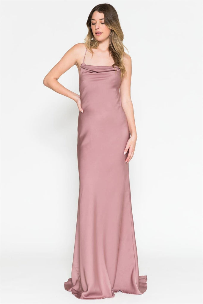 Simple & Classy Bridesmaids Dress - Mauve / 2