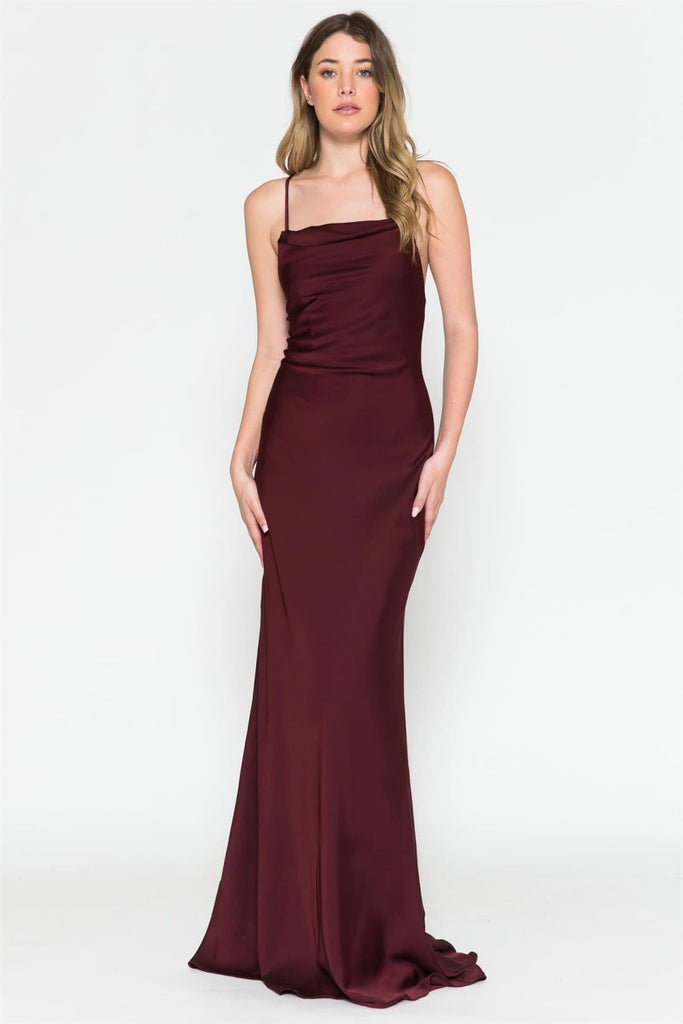 Simple & Classy Bridesmaids Dress - Wine / 2