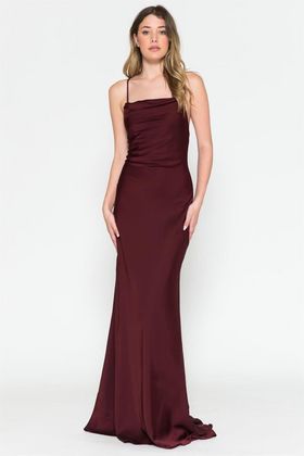 Wine Bridesmaid Dresses-Inexpensive Amelia Couture 6111 Classy