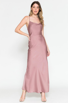 Mauve Bridesmaid Dress - Inexpensive 6115 Simple