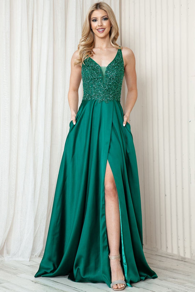 Formal Pageant Gown - EMERALD GREEN
