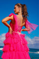 Amelia Couture 6125 Lace Up Back Tiered Ruffled A-line Evening Gown - Dress