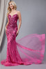 Sequin Mermaid Dress - Hot Pink