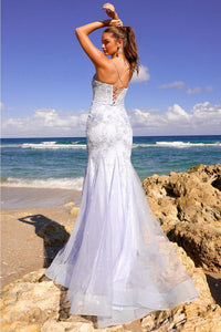 Amelia Couture 7038 Sleeveless Floral Embellishment Mermaid Dress - Dress