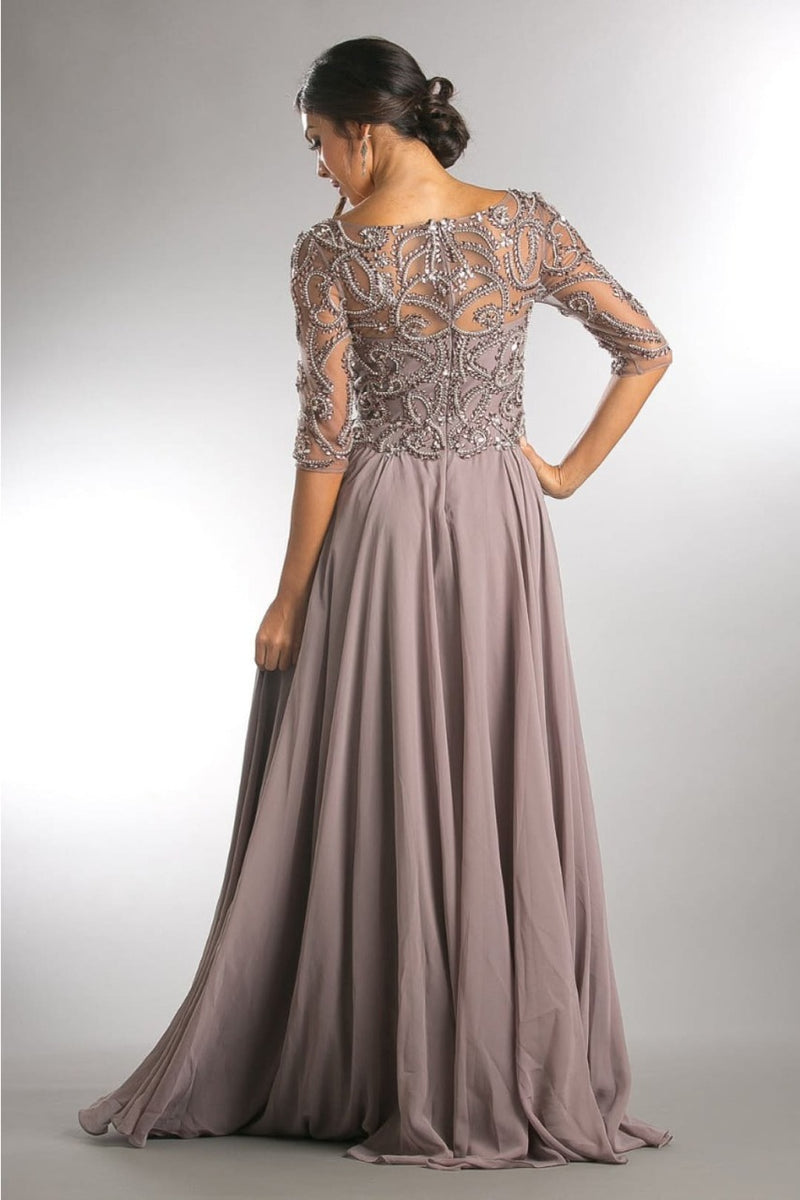 Amelia Couture 7040 Floor Length Off Shoulder Beaded Bodice A-Line Ballgown