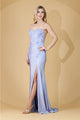 Amelia Couture 7052 Strapless Beaded Embellished Sheer Side Slit Gown - Dress