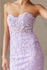 Amelia Couture 7053S Strapless Floral Applique Homecoming Party Dress - Dress