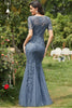 Amelia Couture AC7707 Short Sleeve Mermaid Gown