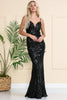 Long Sequin gown - LAA791 - Black / 2 - Dress