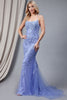 Prom Evening Gown - Periwinkle Blue / 2