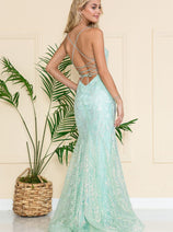Amelia Couture 6116 Square Neckline Long Prom Dress