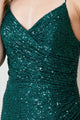 Amelia Couture ACBZ011 V- neck High Slit Gown