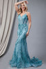 Amelia Couture BZ015 Gorgeous Prom Evening Gown - AQUA / 2